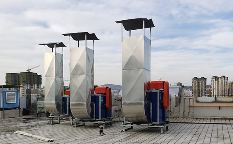 郑州万方学院排油烟离心风机案例